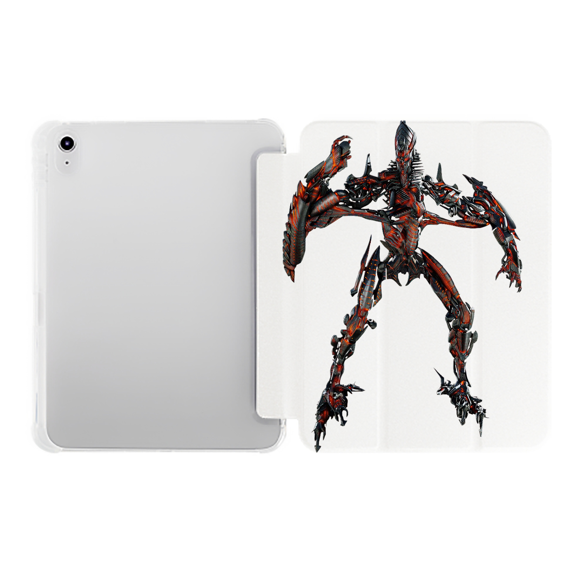 （画像用）  IPad ケース ペン収納付き 三つ折りスタンド PUレザー×シリコン 対応機種9.5/10.5/10.9インチ